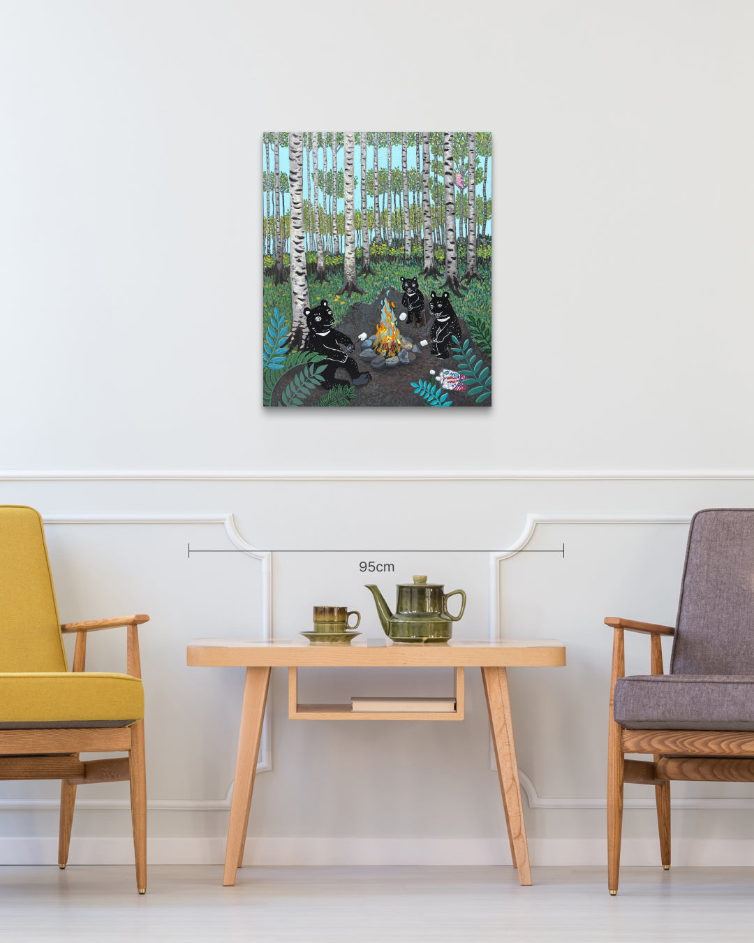 Sweet Forest size reference 72.7x60.6cm - original Korean painting by Anna Song