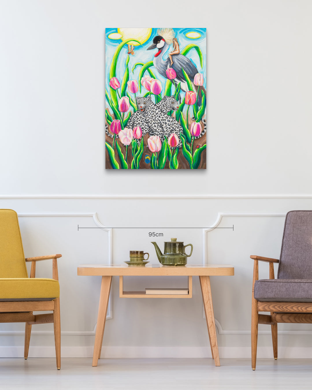 The Secret Garden size reference 65.1x90.9cm - original Korean painting by Aira Choi