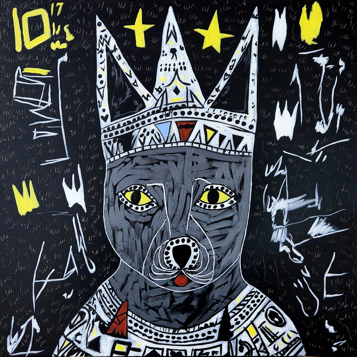The Greedy King I - Oil on Canvas 50x50cm by Jeon Byung Taek, Korean Contemporary Art 2024
