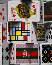 The Tower of Card III close-up detail, brushwork texture by Korean artist Jeon Byung Taek
