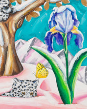 The Snowy Tree of Love surface detail - Oil on Canvas by Aira Choi, Korean fine art 2023