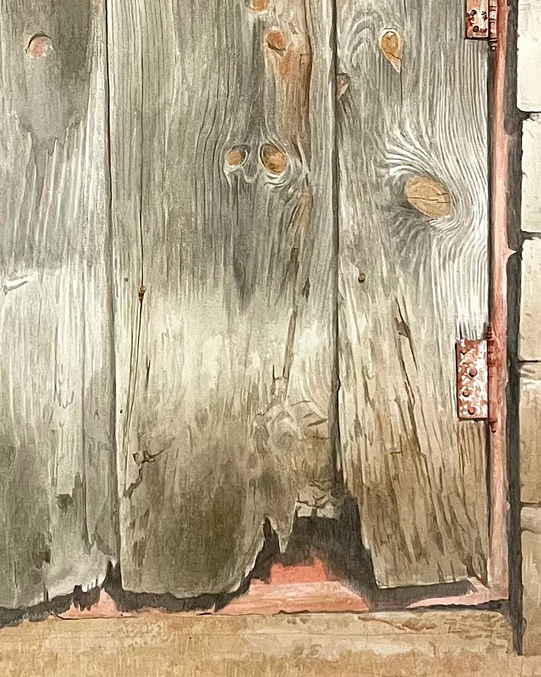 The Time of Home I surface detail - watercolor and pen on paper by Park So Jung, Korean fine art 2023