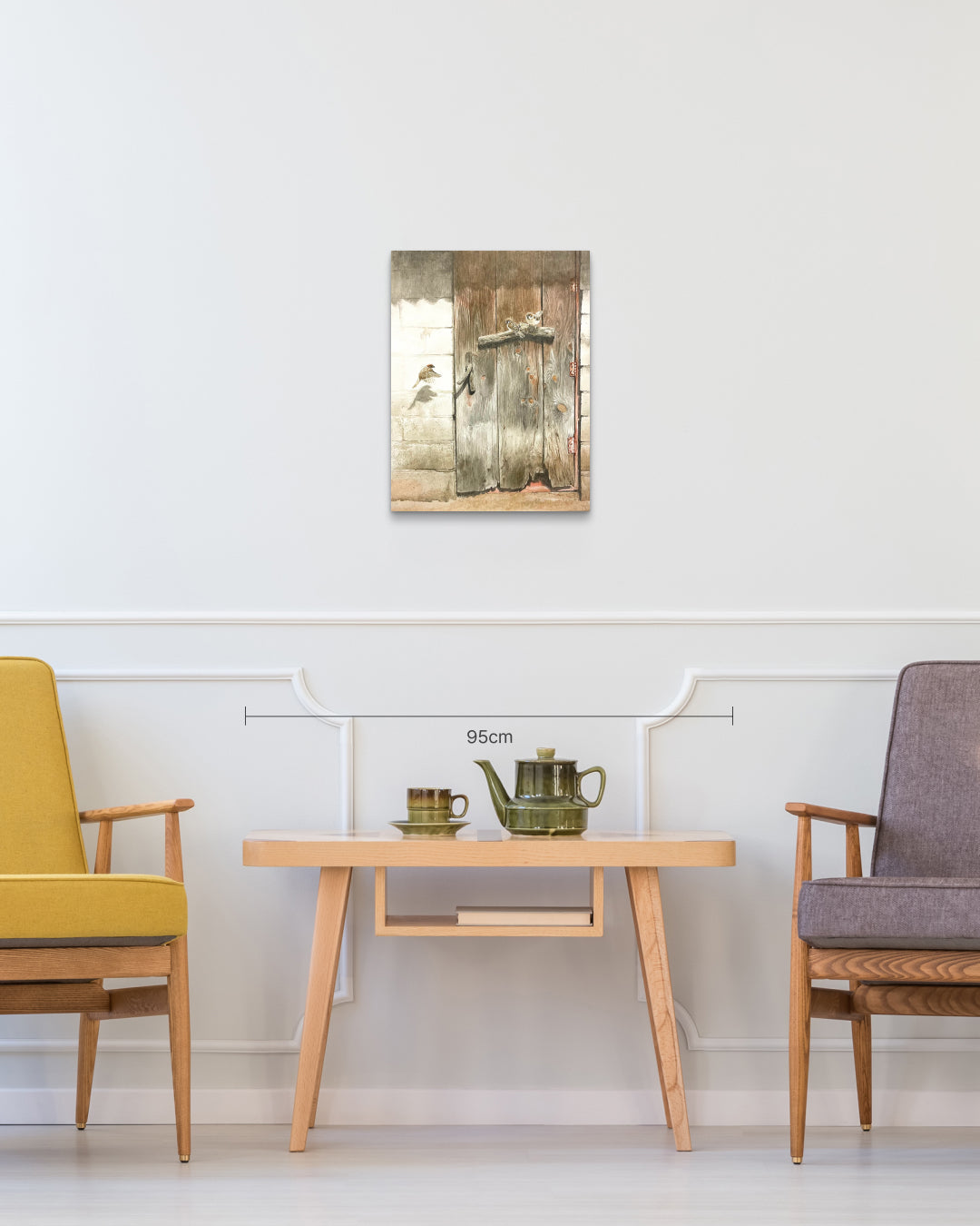 The Time of Home I size reference 40x53cm - original Korean watercolor painting by Park So Jung