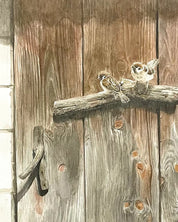 The Time of Home I close-up detail, watercolor and pen on paper texture by Korean artist Park So Jung