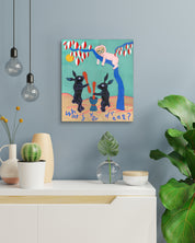 Korean contemporary painting What is your dream by Anna Song, interior wall art decor