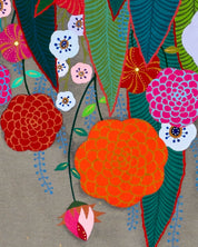 Whispers in the Moonlight surface detail - Acrylic on Canvas by Hwang Jeong Hee, Korean fine art 2022