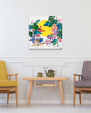 Whispers of Love size reference 72.7x72.7cm - original Korean painting by Hwang Jeong Hee