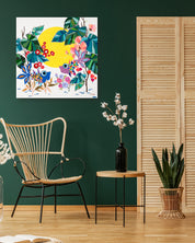 Korean contemporary painting Whispers of Love by Hwang Jeong Hee, interior wall art decor