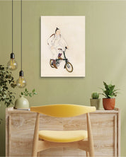 korean art, A Day to Look Forward To 2 - DOKHBI ARTWORKS Ham Bo Kyung Painting ARTWORKS dokkaebi dokebi k - art A Day to Look Forward To 2 by Ham Bo Kyung displayed in modern living room, original Korean silk painting 2023 DOKHBI