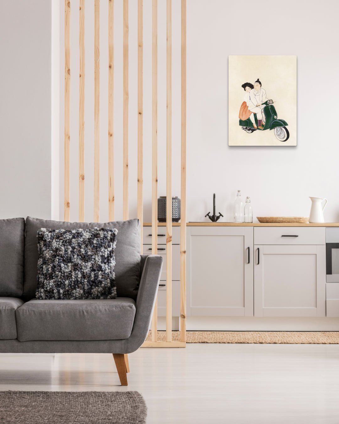 korean art, A Day to Look Forward To 3 - DOKHBI ARTWORKS Ham Bo Kyung Mixed Media ARTWORKS dokkaebi dokebi k - art Korean contemporary silk painting A Day to Look Forward To 3 by Ham Bo Kyung, interior wall art decor DOKHBI