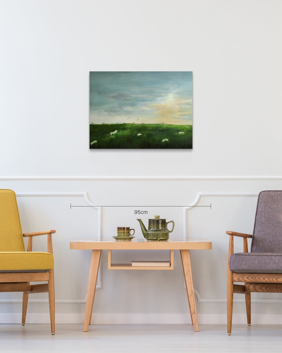 A Fleeting Greeting size reference 72.7x53cm - original Korean painting by Sijin Lee