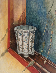 A Moment on the Window Frame - Oil on Canvas 53x45.5cm by Min-kyung Kim, Korean Contemporary Art 2025