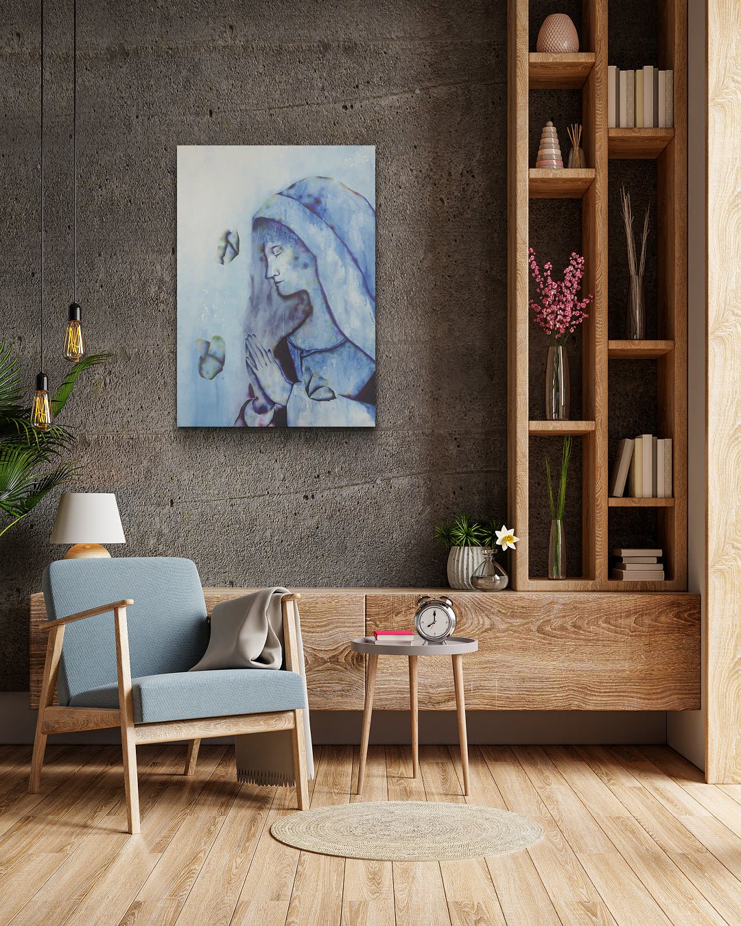 korean art, A Small Comfort for Those Seeking Salvation - DOKHBI ARTWORKS KIM JEONG YONG Painting ARTWORKS dokkaebi dokebi k - art Korean contemporary ink painting A Small Comfort for Those Seeking Salvation by KIM JEONG YONG, interior wall art decor DOKHBI