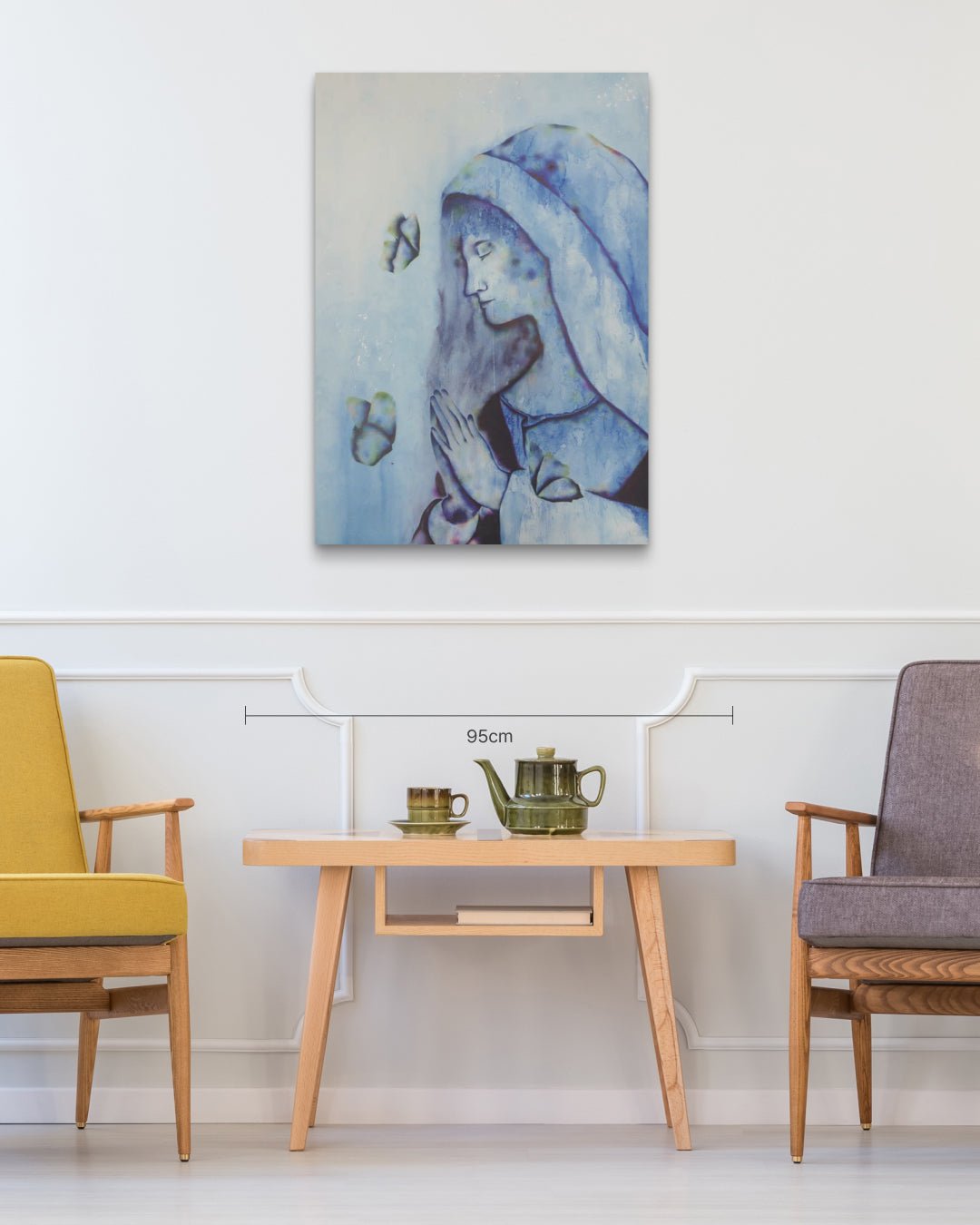 korean art, A Small Comfort for Those Seeking Salvation - DOKHBI ARTWORKS KIM JEONG YONG Painting ARTWORKS dokkaebi dokebi k - art A Small Comfort for Those Seeking Salvation size reference 90.9x72.7cm - original Korean ink painting by KIM JEONG YONG DOKHBI