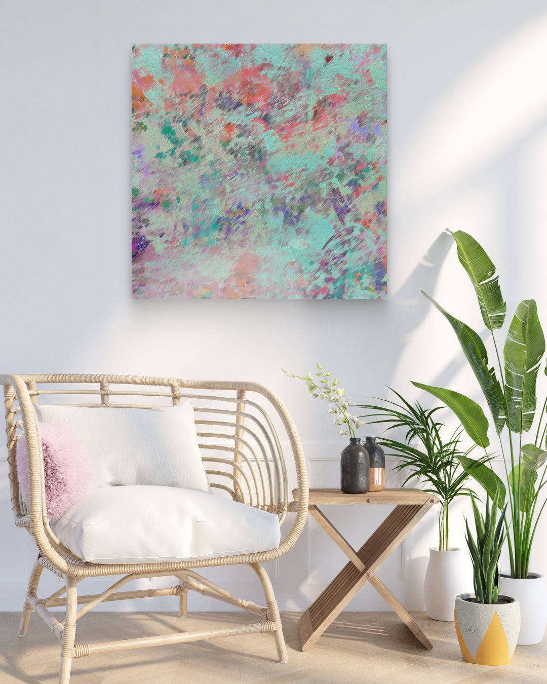 Abstraction, unfocused #2 by grymC displayed in modern living room, original Korean archival print 2024