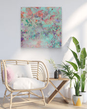Abstraction, unfocused #2 by grymC displayed in modern living room, original Korean archival print 2024