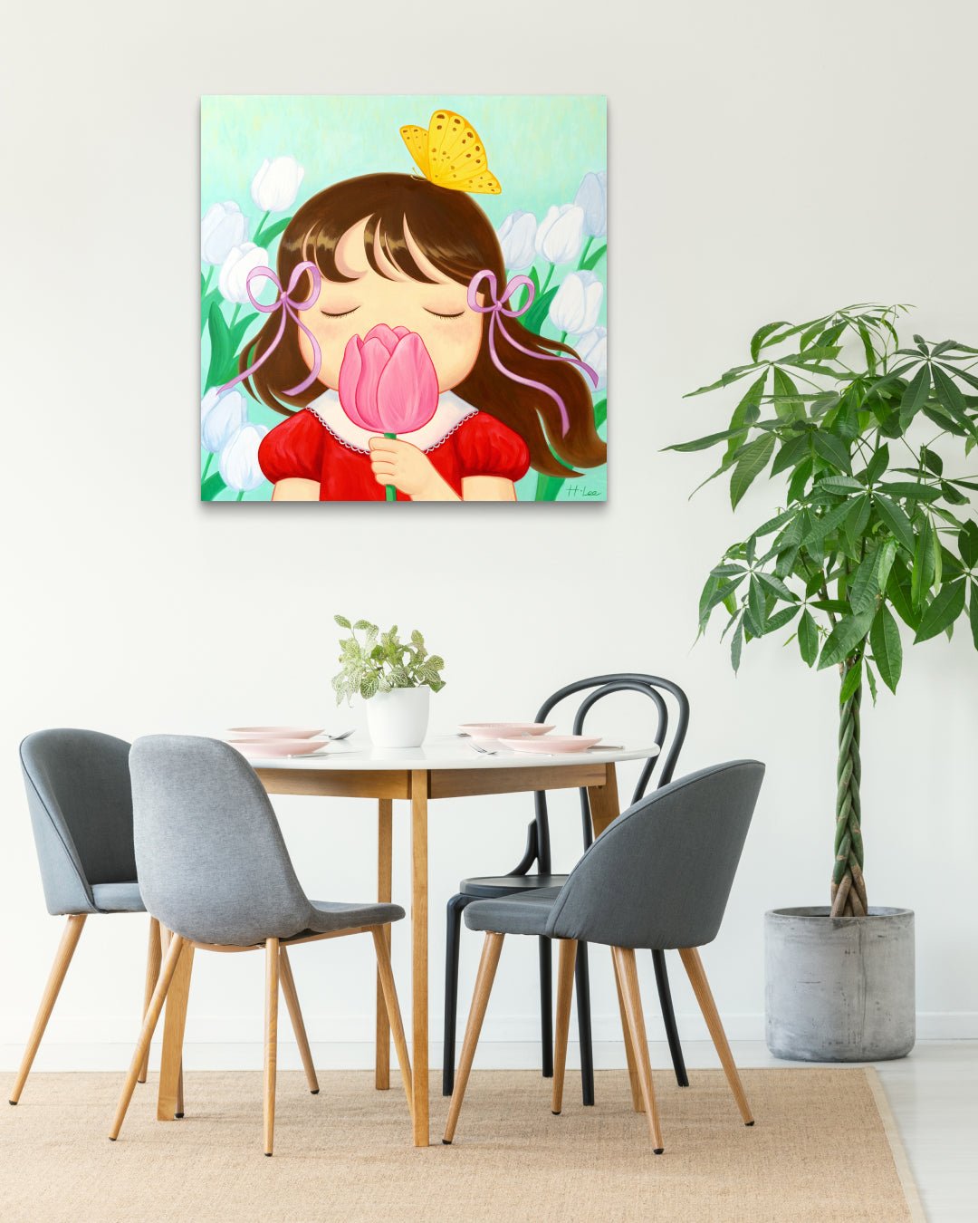 korean art, Affection - DOKHBI ARTWORKS Hyoji Lee Painting ARTWORKS dokkaebi dokebi k-art #original_value# DOKHBI