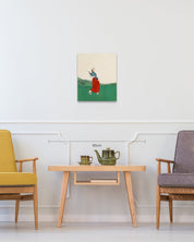 korean art, All the Moments We Shared 2 - DOKHBI $1000 ARTWORKS Ham Bo Kyung ARTWORKS dokkaebi dokebi k - art All the Moments We Shared 2 size reference 46x35cm - original Korean silk painting by Ham Bo Kyung DOKHBI