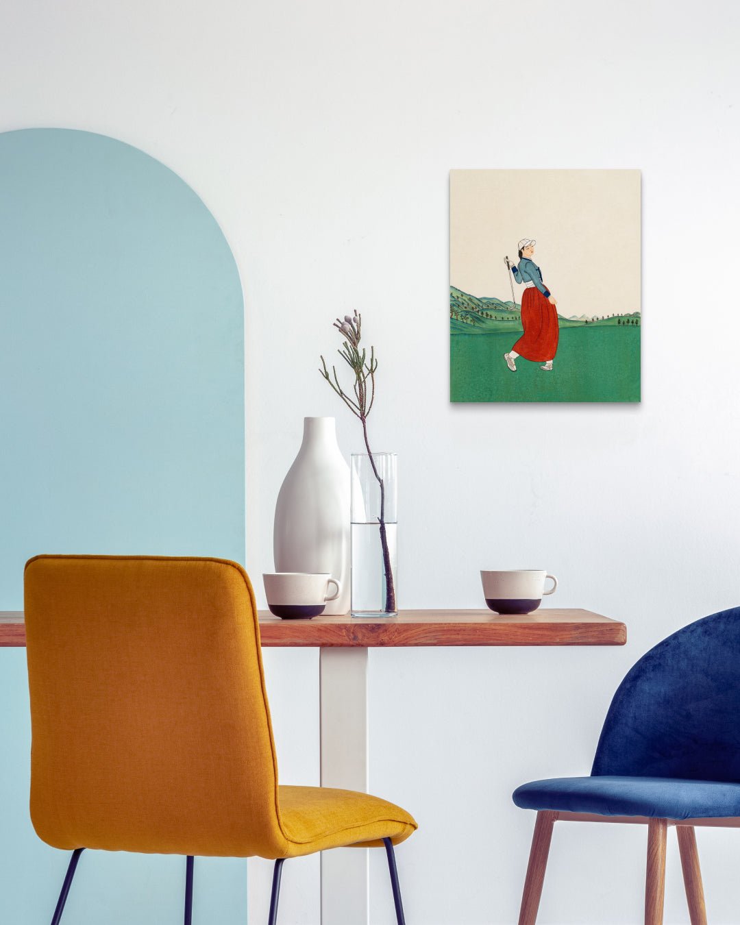 korean art, All the Moments We Shared 2 - DOKHBI $1000 ARTWORKS Ham Bo Kyung ARTWORKS dokkaebi dokebi k - art Korean contemporary silk painting All the Moments We Shared 2 by Ham Bo Kyung, interior wall art decor DOKHBI