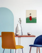 korean art, All the Moments We Shared 9 - DOKHBI $1000 ARTWORKS Ham Bo Kyung ARTWORKS dokkaebi dokebi k - art Korean contemporary silk painting All the Moments We Shared 9 by Ham Bo Kyung, interior wall art decor DOKHBI