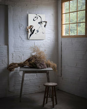 korean art, aloud - DOKHBI $1000 ARTWORKS Mixed Media ARTWORKS dokkaebi dokebi k - art Korean contemporary mixed media Aloud by SHIN EUNG, interior wall art decor DOKHBI