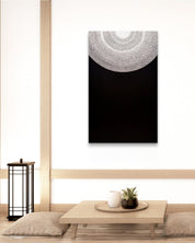 korean art, ANIMA variation series - DOKHBI ARTWORKS Kim sun hyeon Mixed Media ARTWORKS dokkaebi dokebi k - art ANIMA Variation Series by Kim Sun Hyeon displayed in modern living room, original Korean mixed media painting 2023 DOKHBI