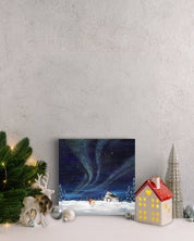 korean art, Aurora shining on a winter night 10 - DOKHBI $1000 ARTWORKS Mint