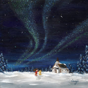 korean art, Aurora shining on a winter night 10 - DOKHBI $1000 ARTWORKS Mint
