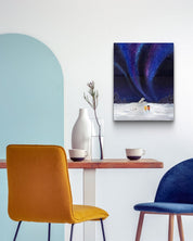 korean art, Aurora shining on a winter night 2 - DOKHBI $1000 ARTWORKS Mint