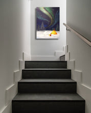 korean art, Aurora shining on a winter night 3 - DOKHBI ARTWORKS Mint Painting