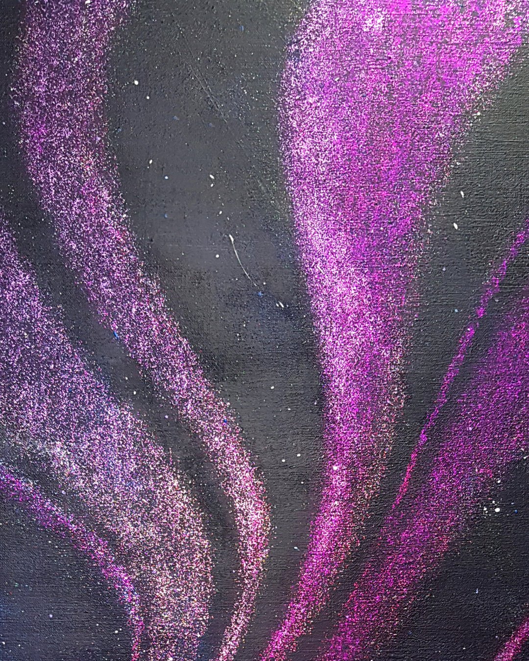 korean art, Aurora shining on a winter night 5 - DOKHBI ARTWORKS Mint Painting ARTWORKS dokkaebi dokebi k - art Aurora shining on a winter night 5 surface detail - Acrylic on Canvas by Mint, Korean fine art 2023 DOKHBI