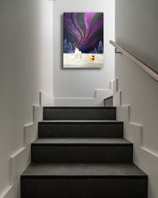 korean art, Aurora shining on a winter night 5 - DOKHBI ARTWORKS Mint Painting