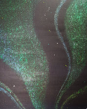 korean art, Aurora shining on a winter night 6 - DOKHBI ARTWORKS Mint Painting