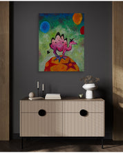 korean art, Balloon Moon Dragon Camel - DOKHBI ARTWORKS Painting Yun Song - A ARTWORKS dokkaebi dokebi k - art Korean contemporary painting Balloon Moon Dragon Camel by Yun Song - A, interior wall art decor DOKHBI