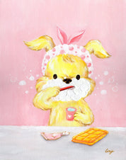 korean art, Bath time_Brushing my teeth - DOKHBI $1000 ARTWORKS Mint