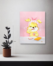 korean art, Bath time_Brushing my teeth - DOKHBI $1000 ARTWORKS Mint ARTWORKS dokkaebi dokebi k - art Bath time_Brushing my teeth size reference 34.8x27.3cm - original Korean painting by Mint DOKHBI