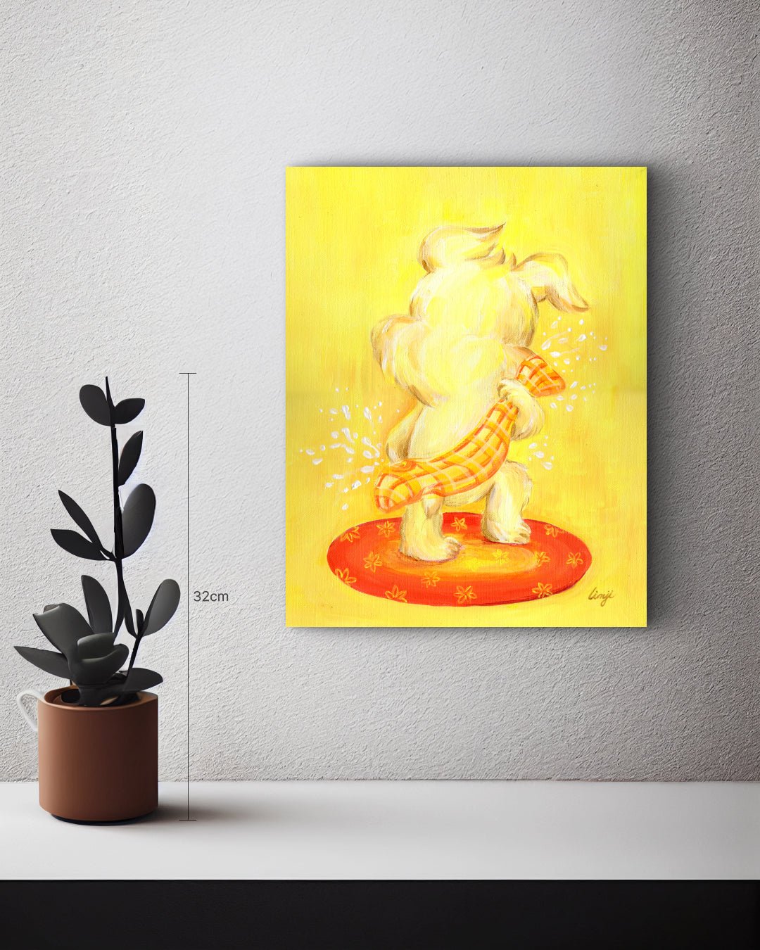 korean art, Bath time_Drying off with a towel - DOKHBI $1000 ARTWORKS Mint