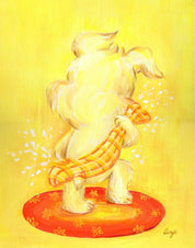 korean art, Bath time_Drying off with a towel - DOKHBI $1000 ARTWORKS Mint