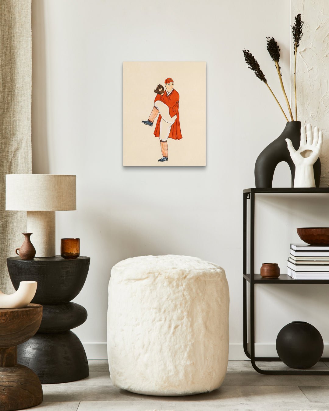 korean art, Be the Master Wherever You Are 6 - DOKHBI $1000 ARTWORKS Ham Bo Kyung ARTWORKS dokkaebi dokebi k - art Be the Master Wherever You Are 6 by Ham Bo Kyung displayed in modern living room, original Korean silk painting 2025 DOKHBI