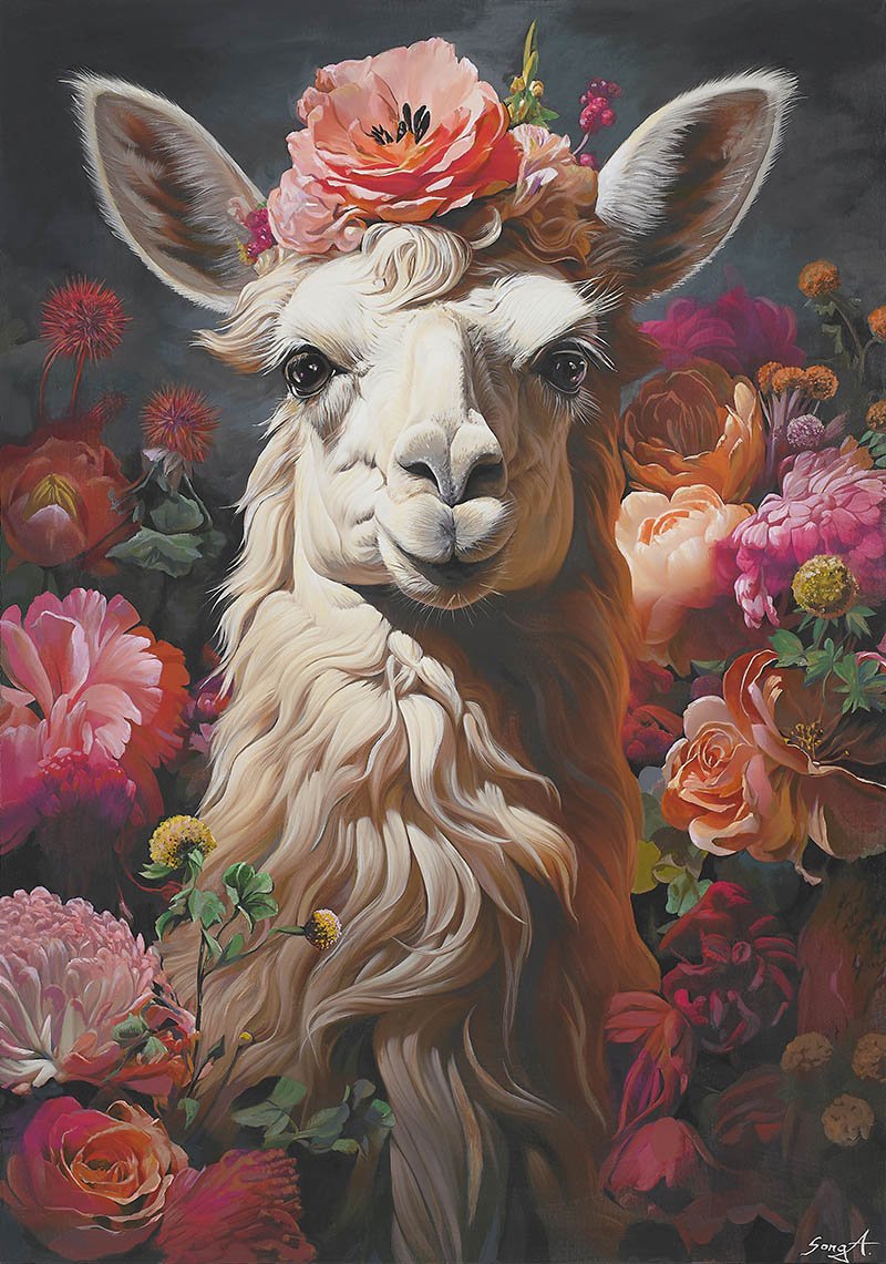 Blooming Camel - Acrylic on Canvas 63.5x90.9cm by Yun Song-A, Korean Contemporary Art 2024