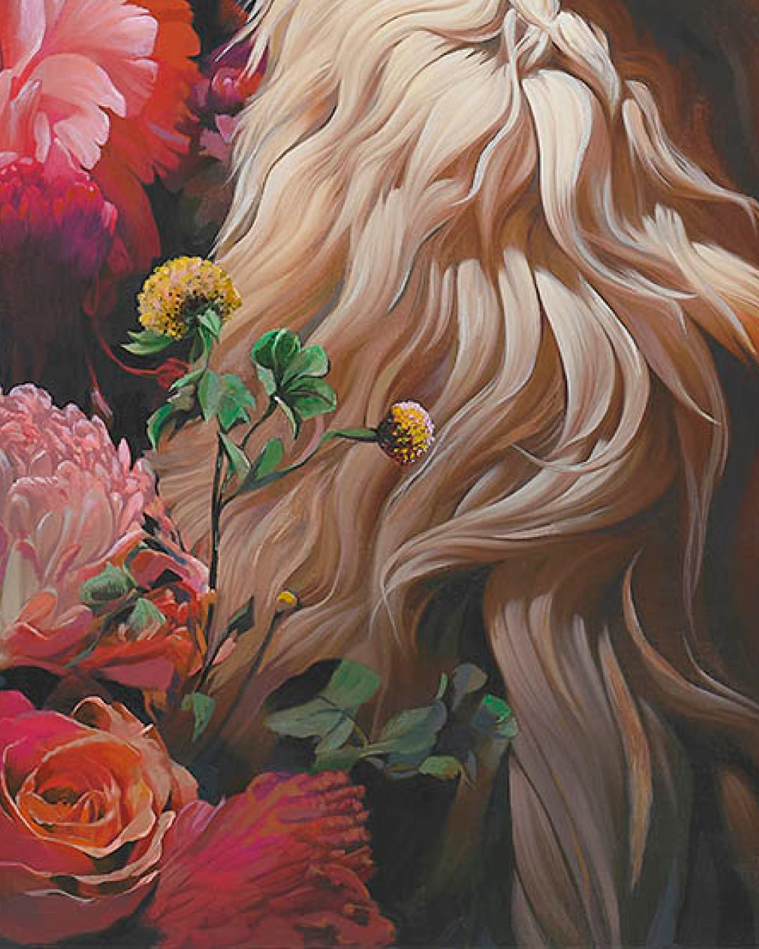 korean art, Blooming Camel - DOKHBI ARTWORKS Painting Yun Song - A ARTWORKS dokkaebi dokebi k - art Blooming Camel surface detail - Acrylic on Canvas by Yun Song - A, Korean fine art 2024 DOKHBI