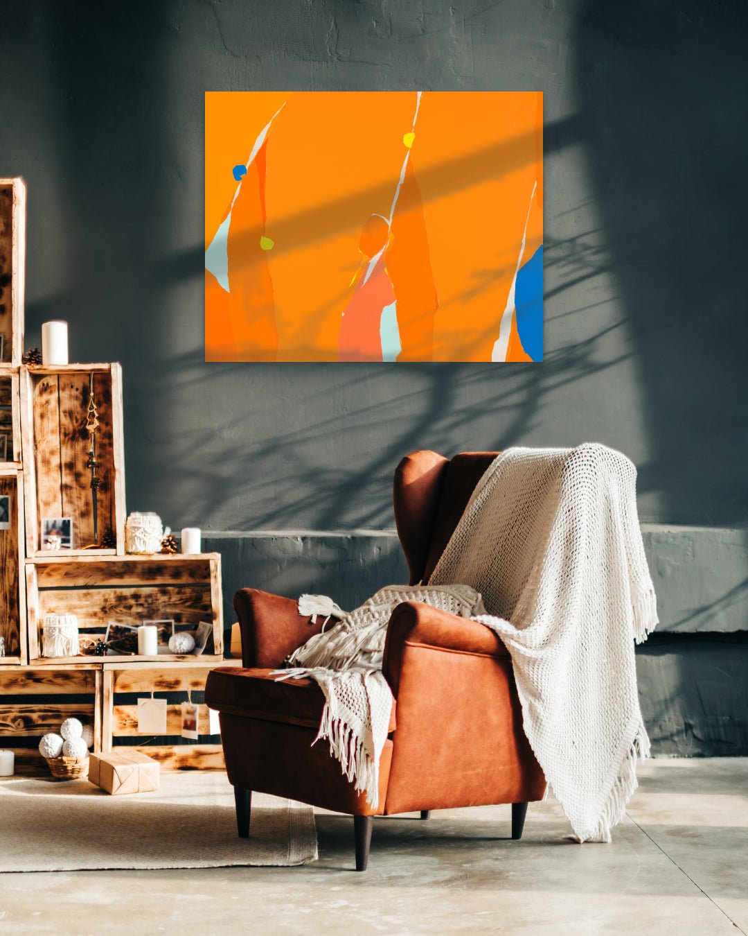 Korean contemporary painting Blossom no.13 by Lee Eun Bi, interior wall art decor