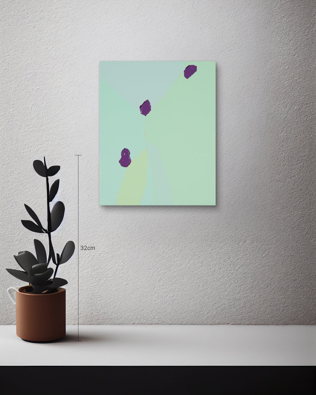 Blossom no.27-2 series size reference 27.3x22cm - original Korean painting by Lee Eun Bi