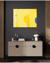 Blossom no.5 by Lee Eun Bi displayed in modern living room, original Korean painting 2024