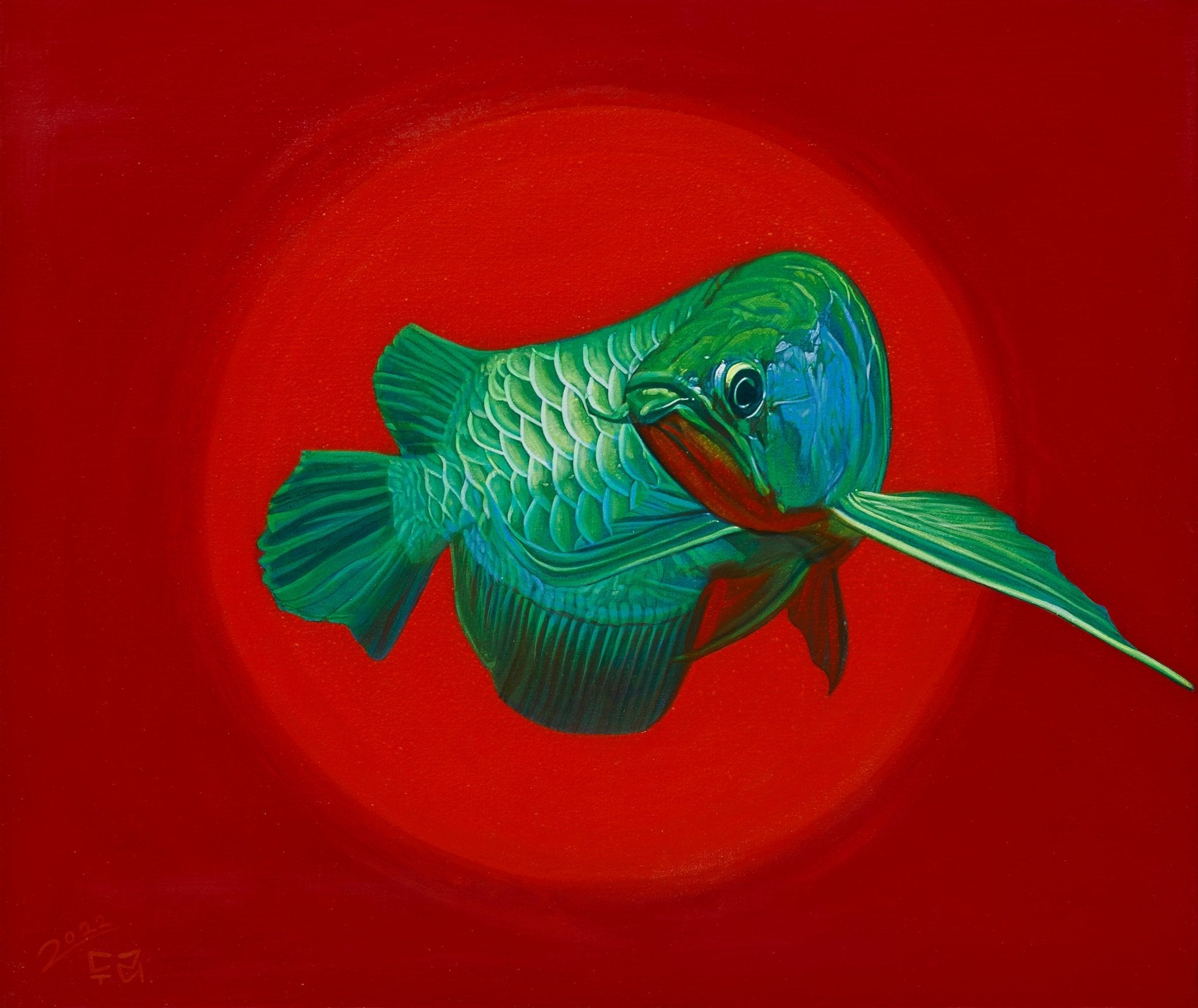 korean art, Blue Dragon - DOKHBI ARTWORKS Lee Doo Ri Painting