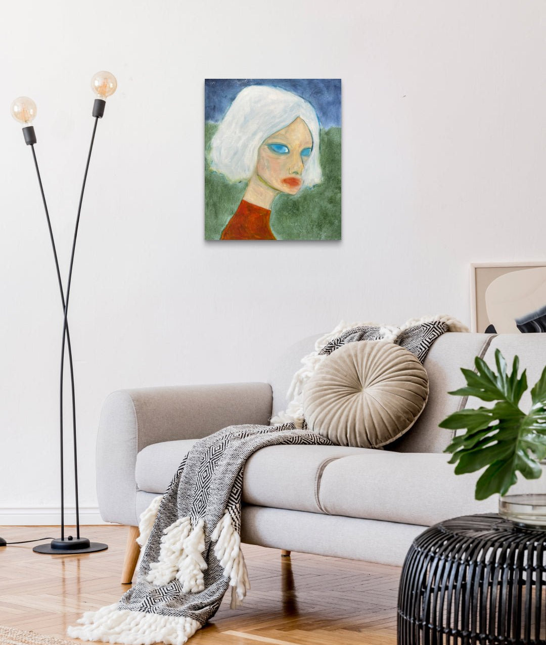 korean art, Blue Night - DOKHBI $1000 ARTWORKS Jineui Heo ARTWORKS dokkaebi dokebi k - art Blue Night DOKHBI