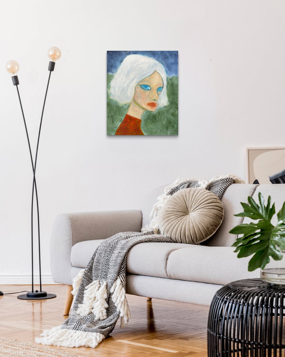 korean art, Blue Night - DOKHBI $1000 ARTWORKS Jineui Heo ARTWORKS dokkaebi dokebi k - art Blue Night DOKHBI