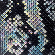 Blue Snake 1 - Bunchae on Jangji 15x15cm by Hwui yeon Lee, Korean Contemporary Art 2025