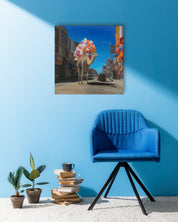 korean art, Camel in Town - DOKHBI ARTWORKS Painting Yun Song - A ARTWORKS dokkaebi dokebi k - art Korean contemporary painting Camel in Town by Yun Song - A, interior wall art decor DOKHBI