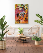 korean art, Camel's Sweet Dream - DOKHBI ARTWORKS Painting Yun Song - A ARTWORKS dokkaebi dokebi k - art Camel's Sweet Dream by Yun Song - A displayed in modern living room, original Korean painting 2016 DOKHBI